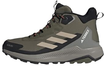 adidas Terrex Anylander Mid Rain.RDY Hiking Shoes, Scarpe da Trekking Uomo, Olive Strata/Wonder Beige/Core Black, 44 EU
