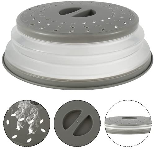 Gatphy - Campana para microondas retráctil, 26,5 cm, tapa para microondas plegable, con asa y función de colador, tapa antivapor, para alimentos, frutas y verduras