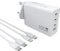 100W USB C Travel Charger ：GaN Charger for MacBook Air/Pro Charger 2023 2022 2021 2020 2019 16 15 14 13 Inch,Apple/iphone/ipad/Samsung/Lenovo/Dell/Asus/HP，Universal Type C Laptop Power Cord Adapter