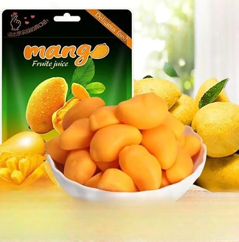 Mango soft candy, peeled fruit, casual snacks,Gummy candy,New Year candy, delicious sweet candy,soft candy,snack,wedding candy, snack gifts (2bags)