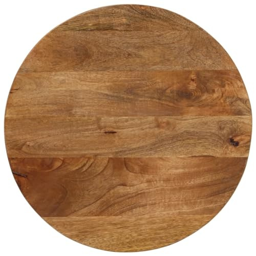 vidaXL Tischplatte Ø 60x3,8 cm Rund Massivholz Mango