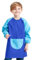 Malkittel Kinder 5-11 Jahre, Wasserdicht Malschürze Mit Langen Ärmeln Und Taschen, Malerkittel Schule Für Junge Und Mädchen, Schürze Zum Basteln Malen Backen (Blau)