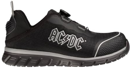 SAFETY JOGGER Sicherheits- und Arbeitsschuhe mit AC/DC Logo Herren und Damen - ACLIGERO2 - Sicherheitsschuhe, Schutzschuhe EU 41, Schwarz