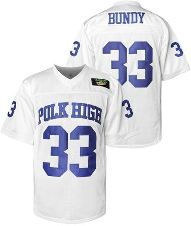 Al Bundy 33 Polk High Fußballtrikot für Herren S-XXXL Blau, Weiss/opulenter Garten, L
