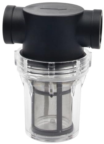 Suerhatcon Filtro per pompa dell'acqua da 1 con 100 maglie in acciaio inox, filtro a rete in linea per l'irrigazione del giardino..