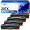 LxTek 207X 207A Multipack Toner Kompatibel für HP 207X 207A für Hp Color Laserjet Pro MFP M283FDW Toner Schwarz Für HP Color Laserjet Pro M255DW Toner M282NW MFP M283FDN M255DW W2211X Toner(4er-Pack)