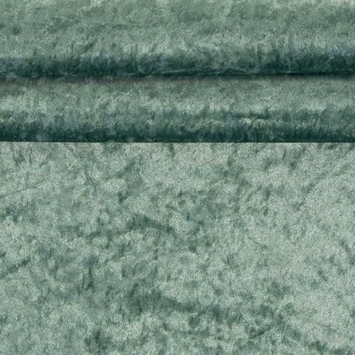 Pannesamt Samt-Stoff ab 0,5m Velvet Dekostoff Kostümstoff Panné Samt glänzend Farbwahl, Farbe:17-5110 smaragd