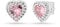 Einzelstück® Ohrstecker mit funkelndem Herz 925 Sterling Silber I Herz Ohrringe mit Zirkonia Steinen I Silber Damen, Mädchen I L'amour Ohrstecker (Rosa Herz Ohrstecker)