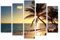 AREDE Lot de 5 Affiches murales Multi Panneaux Plage tropicale | 120 x 80 cm | Tableau Art Décoration Murale pour la Maison, le Bureau, le Salon, la Chambre à coucher - Prête à être accrochée