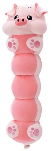 Katutude Carino peluche di maialino rosa, 100 cm di lunghezza, cuscino imbottito, morbido peluche lungo, maialino gigante, giocattoli animali, cuscini coccolosi, animali, bambola di peluche, regali p