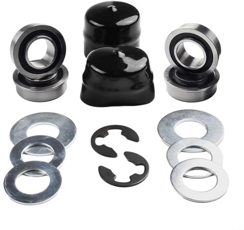 Kit de conversion en caoutchouc métallique pour tracteur de jardin, tondeuse à gazon, jante, essieu, roulements