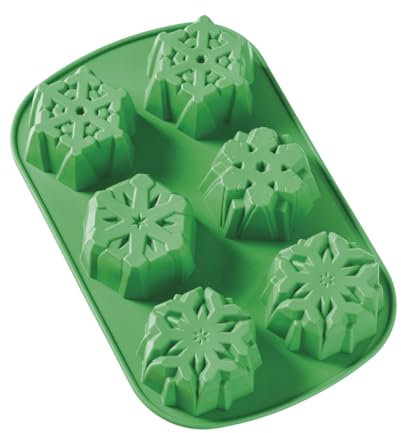 efco creative GmbH Silikonform, Schneeflocken, 28x18 cm, 6fach