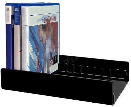 Acryl-Videospiel-Aufbewahrungs-Organisationsständer für PS5 Pro,Spielkartenetui, Spielkartenbox Spiel-CD Lagerung Stand Halter Halterung Passt für bis zu 12 Spiele Box (Schwarz)