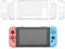 Batheidon custodia in TPU trasparente per Nintendo Switch e Joy-Con, antiurto e resistente ai graffi,design ergonomico con impugnatura,protezione completa e durevole, Trasparente