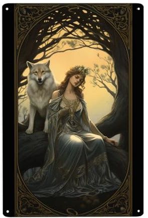 Blechschild Die Prinzessin, Sein Wolf Türschild Retro Dekoschild Personalisierte Metallschild Für Haus Garten Café M