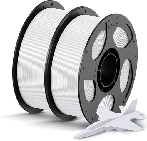 ANYCUBIC Refill High Speed PLA und Spool Kit, Bis zu 600 mm/s Hohe Geschwindigkeit 3D Drucker Filament, Intelligente Identifikation 2KG Weiß