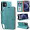 GOTOURED for iPhone 12 Mini Case Wallet, [RFID Blocking 3 Card Slots] [Wrist Strap] [Kickstand] Magnetic Shockproof Protective Leather Flip Cover 12 Mini Phone Case 2025 (Green)