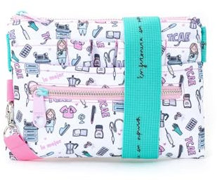 TCAE Bolsa Riñonera Fanny Bag, Estuche Daypack con Cremallera, Bolsillo Grande y Frontal, Unisex, Enfermera en apuros para Móvil, Libreta, Bolígrafos y Más - Accesorios de Moda
