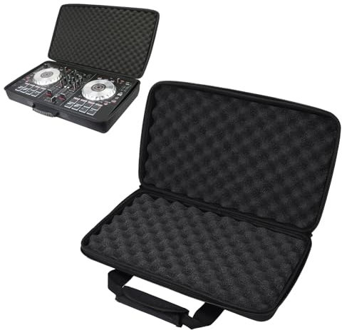 Yanmis Tragbare Tragetasche, Dual Reißverschluss DJ-Controller-Speichertasche mit Pufferschwamm Eva-Speicherhülle, 40 x 25 x 8cm / 15.7 x 9.8 x 3.1in