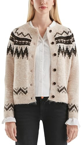 QS Strickjacke mit Norwegermuster