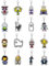 FEIDIAO 16pcs Under Tale Porte-clés Jeux Personnage sans Acrylique Clé Pendentif Frisk Figure Porte-clés Sac Décor Accessoires