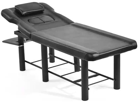 Massageliege Feststehend, Verstellbare Kosmetik Liege, Tattooliege mit Multifunktionstablett for Professionelle Massage, Heimphysiotherapie, Tragkraft bis 200kg