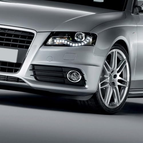 GSRECY Frontstoßstangengitter Nebelscheinwerfer Kühlergrill Blende Abdeckung Glänzend Schwarz Wabengitter Stil Kompatibel mit Audi S4 A4 B8 S-Line 2008-2012