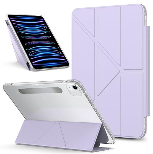 Custodie per tablet Compatible With iPad Air 13 Inch Case M3 2025/ M2 2024 Case Detachable Magnetic Cover Slim Protective Case,Multi-Angle Viewing Transparent Back Shell Stand Shockproof Cover Custodi