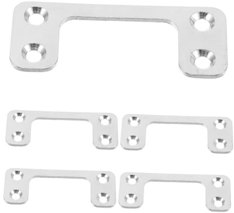 HOLIDYOYO 1 Set Door Strike Plate Iron Security Strike Plates for Deadbolt and Door Knob Covers Easy Installation Rustproof Design