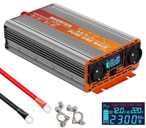 Inversor Corriente Inversor 3000 W 4000 W 5000 W 6000 W 24 V 220 V Convertidor Onda Pura Transformador 12 V A 220 V para Coche Camión Transformador(220V 50HZ_5000W EU Stock)