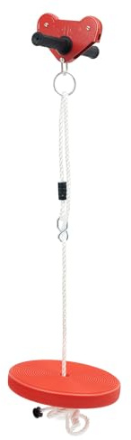 Zip Line Kits for Garden Length 48M 160FT Zip Line Kit for Kids and Adult Up to 330 lb Stainless Steel Safety Harness Swing Seat Ziplines Brake Outdoor Playground Equipment, Red