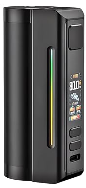 ASPIRE Zelos M80 Mod [Full Black] - E-cigarette Kit, 2600mAh Battery - 80W, All Vaping Style, Button Activated, 510 Threaded Connection, Multiple Vaping Modes - Nicotine Free