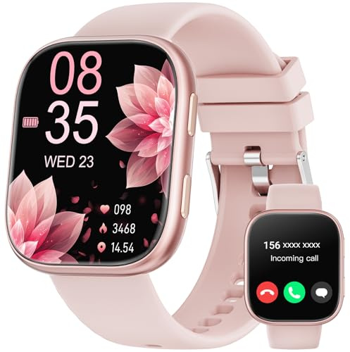 Smartwatch Damen Herren, 1.83 HD Fitnessuhr mit Telefonfunktion, Fitness Tracker mit SpO2 Pulsmesser Schlafmonitor Schrittzähler, 100+ Sportmodi Sportuhr, IP68 Wasserdicht Smart Watch für Android iOS