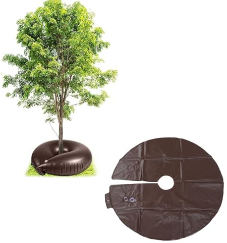 10-Gallonen-Baumbewässerungsring, wiederverwendbarer PVC-Tropfbewässerungswasserbeutel, rundes automatisches Tropfsystem zum Pflanzen von Gartenarbeiten und Sträuchern (Kaffee)