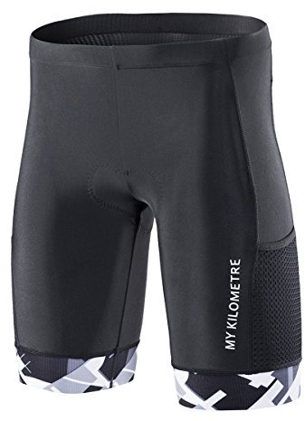 MY KILOMETRE Triathlon Hose Herren – Tri Shorts mit Kordelzug, Atmungsaktiv & Schnelltrocknend, 2 Seitentaschen für Schwimmen, Radfahren und Laufen