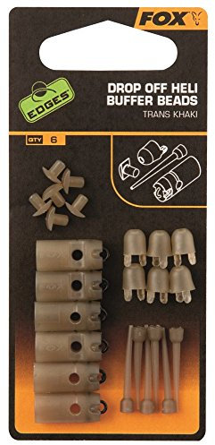 Fox Edges Drop-Off Heli Buffer Bead - 6 Stopper für Helikopter Rigs, Gummipuffer für Helikoptermontagen, Gummiperlen für Heli Rig
