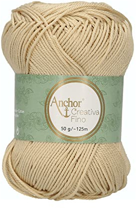 Anchor 4620004-00404 Crochet Yarn, 100% Cotton, 404, Thickness 4, 125 m, 53 g