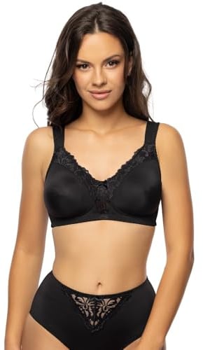 VIANIA! Soft-BH 184460 Helga Komfortträger vorgeformte Cups Farbe Graphite Grau, Größe:95, Cup:B