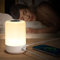 Taipow Nachttischlampe Touch Dimmbar mit 4 USB-A-Ladeanschlüssen, 8 Farben/10 Helligkeitsstufen, LED Tischlampe Nachtlicht Lampe Farbwechsel mit Ladefunktion Schlafzimmer Wohnzimmer (Eurostecker)
