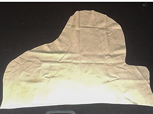 CARALL Peau de Chamois pour Voitures, Chiffons secs pour Voiture, Daim éponge en Daim, Forme irrégulière (50X40cm)