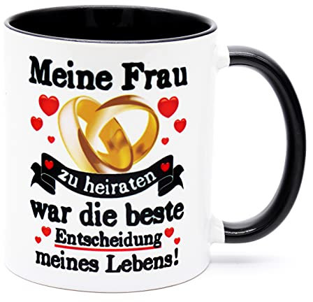 Meine Frau zu heiraten Kaffee Tasse Becher Geschenk Jahrestag Hochzeitstag Valentinstag Geburtstag Idee Hochzeitstagsgeschenk für Sie Paare Mann Pärchen Partnerin Ehefrau Traumfrau Liebe verheiratet