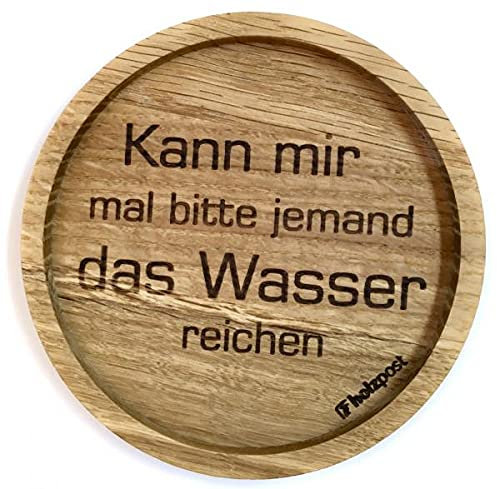 Witzige Holzuntersetzer Wasser reichen