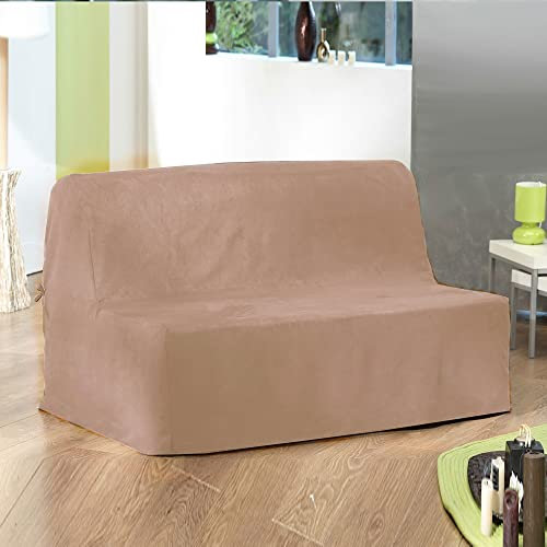 Antonouse Housse matelassée pour Banquette BZ 140，Taille 120 Ã 200 x 140cm (Brun)