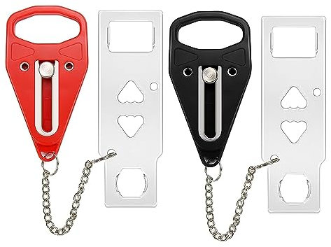 Portable Door Lock 2Pack Extra Lock for Additional Privacy and Safety in Home,Hotel and Apartment,Prevent Unauthorized Entry,Protect Family Security in Traveling,Home,Bedroom,Hotel,Apartment,AirBNB