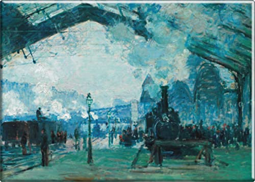 Claude Monet – Arrival of The Normandy Train, Gare Saint-Lazare – 8,9 x 6,3 cm Magnet