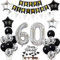 Luftballon 60. Geburtstag Dekoration Schwarz Silber Tortendeko Geburtstag 60 Jahre Mann kuchen deko 60 Geburtstag Frauen Mann,ballon 60. Geburtstag Männer Frauen,Geburtstagsdeko 60 Jahre Frauen