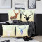 Aoihrraan Kissenbezüge 4er Set, Hirsch Kissenbezüge Verträumtes Elch Schwarz Elch Kopf Muster Weicher Kurzer Plüsch Quadrat Kissenbezug für Sofa Couch Schlafzimmer Auto Stuhl Wohnkultur 45x45cm