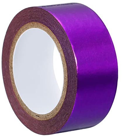 PATIKIL 15mm x 5m Metallizzato Washi Nastro, 1 Rotolo Copertura Lamina Adesivo Auto Adesivo per Fai da Te Arte Artigianato Avvolgimento Decorazione, Viola