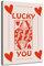 Rosa ästhetische Leinwand Wandkunst Lucky You Kunstdruck Königin der Herzen Poster Spielkarte Kunstwerk dünne rote Linie Bild Ace of Hearts Print Ästhetische adrette Malerei Karte Poster Dekor 40,6 x
