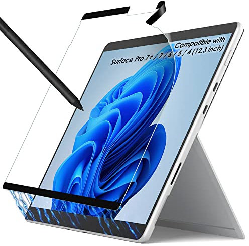 BELLEMOND | Magnetic Smooth Kent Paper Screen Protector for Microsoft Surface Pro 7 Plus / 7/6 / 5/4 (12.3) - Bubble Free, Removable & Reusable | 1PC